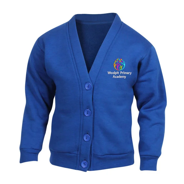 blue cardigan